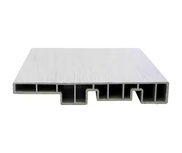 Skirting 100 profile, 100 mm tall, photographed on a white background