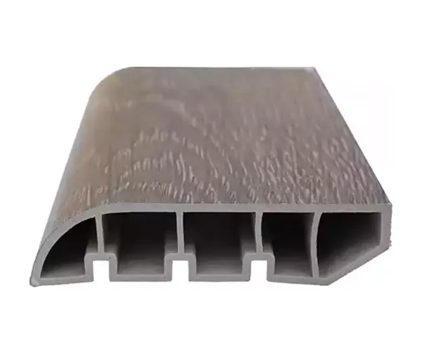 Skirting 60B profile, 60 mm tall, photographed on a white background