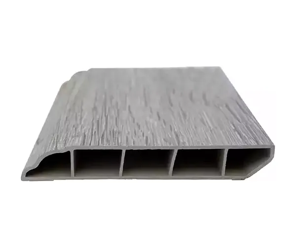 Skirting 80A profile, 80 mm tall, photographed on a white background