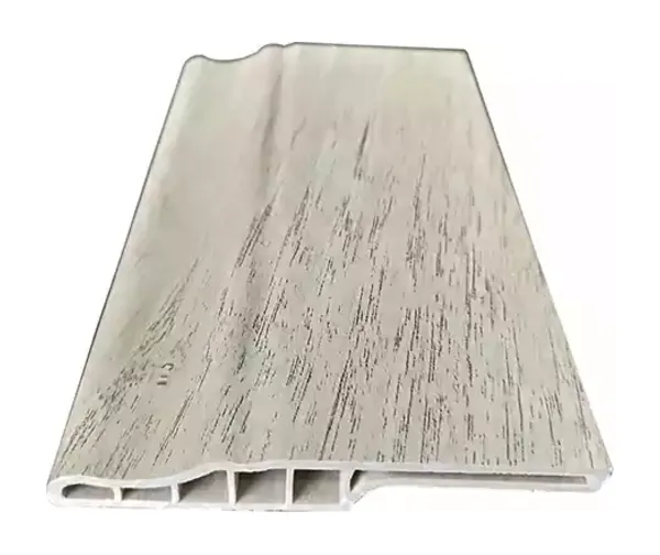 Skirting 90 profile, 90 mm tall, photographed on a white background