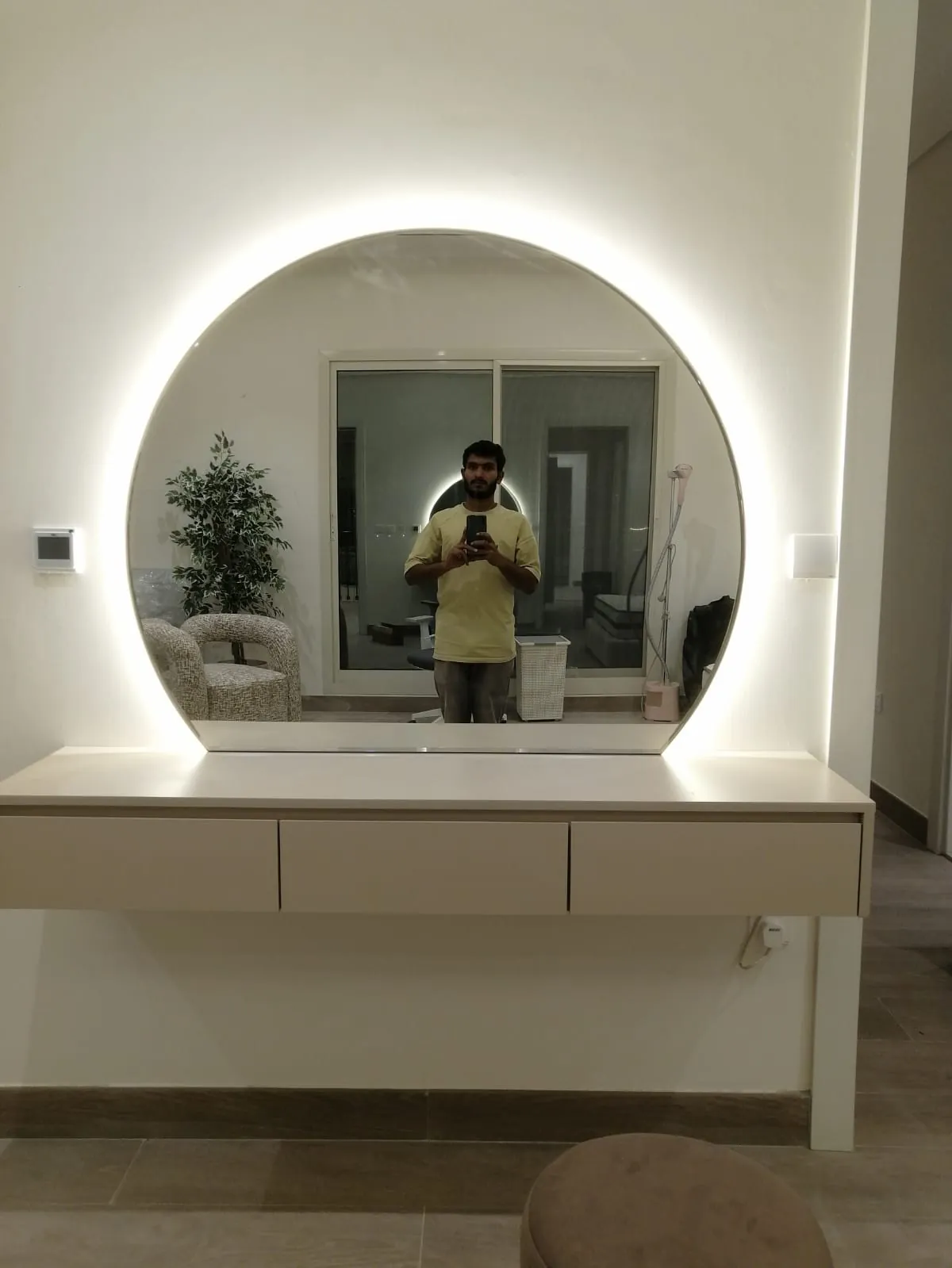 LED Mirror Installation — project photograph 1 of 7